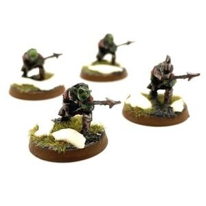 Moria Goblin Warriors 4 Painted Miniatures Spearmen Orc Ork Middle-Earth